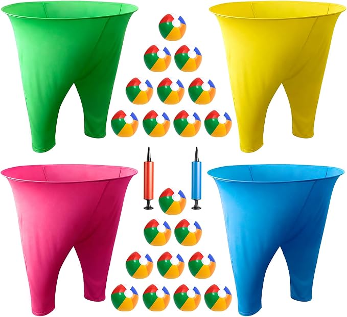 Granny Pants Yard Game, Outdoor Game with Bouncy Ball and Air Pump, Team Relay Family Reunion Party Field Game