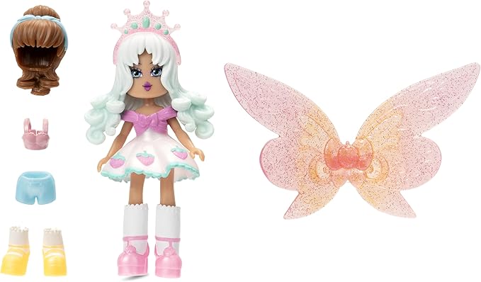 Royale High 3” Light Fairy Fashion Doll - 1 Figure with 9 Fashion Accessories - Virtual Item Code Included - Series 2 - Ages 5+