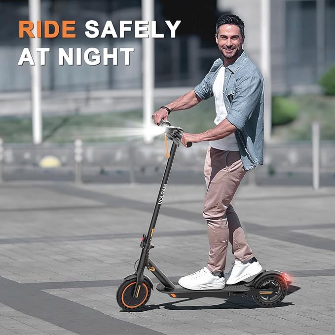 VOLPAM Electric Scooter, 350W/500W/800W/1000W/250W Powerful Motor & 19/22/ 9 MPH Top Speed, 16-28-10 Miles Long Range, Folding E Scooter Choice