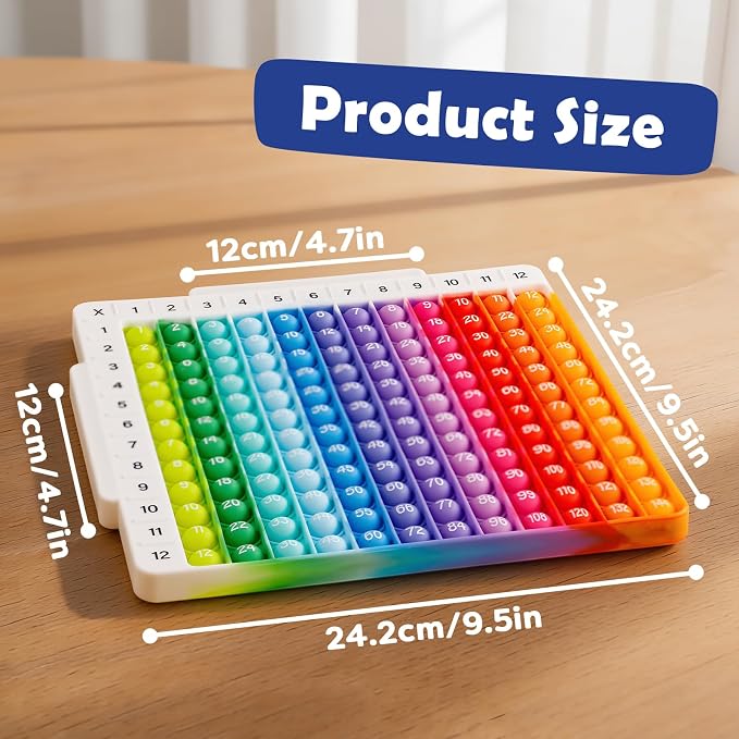 Torlam Math Board,12x12 Math Manipulatives Game Board,Multiplication Game Board,Multiplication,Division, Addition, Subtraction Games Toys for Kids, 1st, 2nd, 3rd, 4th, 5th, 6th Grade