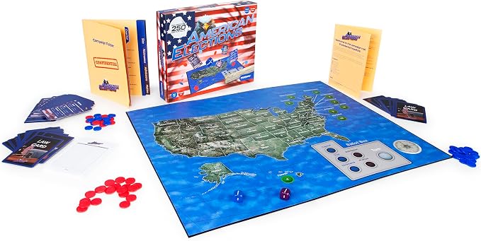 American Elections U.S. History & Civics Board Game – Learn State Facts, Geography & Government – Educational Family Board Game – Fun Board Games for Adults, Kids Ages 10+ Years Old