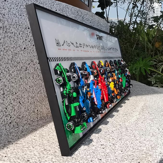 Display Wallboard for LEGO Speed Champions Ultimate Collector's Pack - Contains 10 Sets in 1 66802,77242,77243,77244 F1,Adult Collectibles for Car Wall Mount Building Blocks (Only Display Wallboard)