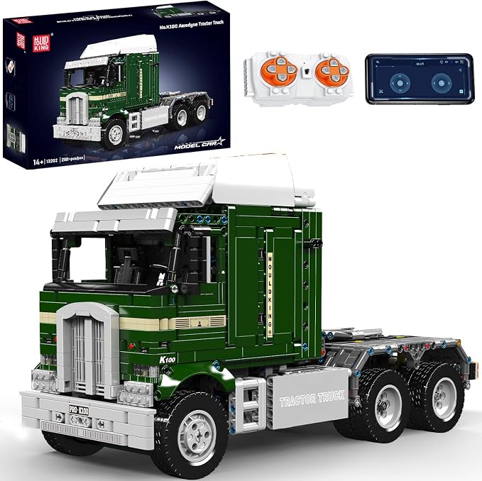 Mould King Mobile Truck Construction Toys, APP & RC Control Motorized Semi Trucks Building Blocks Kit, DIY Assembly STEM Car Model for Adults - Perfect for Creative Play and Learning (2181+)