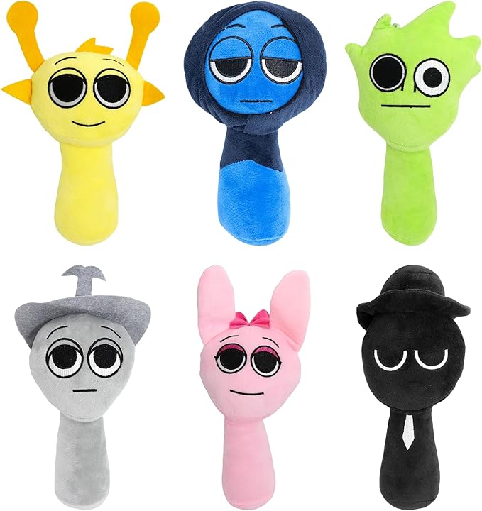 Plush Toys Song Game Plushies Stuffed Plushes Soft and Funs Stuffed Toys Dolls for Fans and Friends Christmas Birthday for Girls Boys (6pcs)