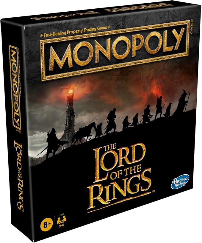 Hasbro Gaming Monopoly: The Lord of The Rings Edition Board Game Inspired by The Movie Trilogy, Play as a Member of The Fellowship, Ages 8 and Up (Amazon Exclusive)