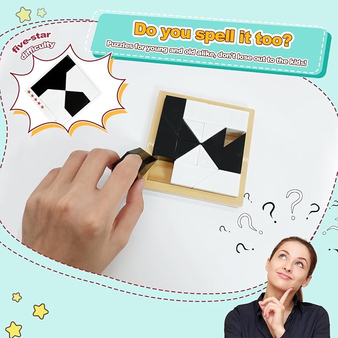 3D Hidden Blocks Puzzle with 16 ABS Pieces