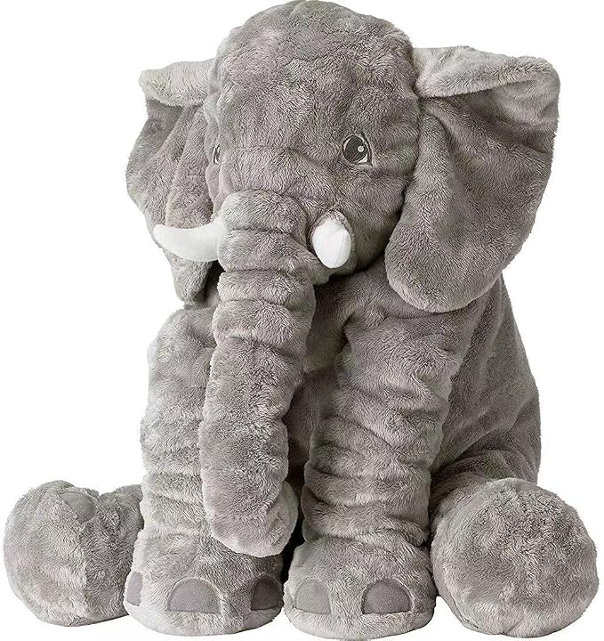 BOOJALOO Giant Stuffed Animals Doll Elephant Stuffed Animal, 24" Stuffed Elephant Plush Toy Gifts for Girls Boys Gray