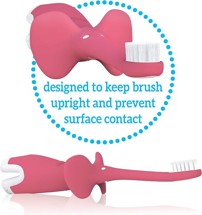 Dr. Brown's Infant-to-Toddler Toothbrush, Elephant, Pink, 0-3 Years