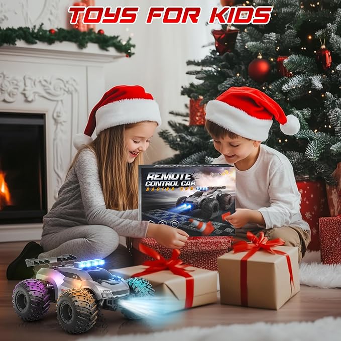 EpochAir Remote Control Car - 20km/h 1:18 High Speed RC Cars Offroad with RBC &Headlights &Headlamps, 2.4GHz Toy Car Gift for 3 4 5 6 7 8 9 10-12 Year Old Boys Girls Kids