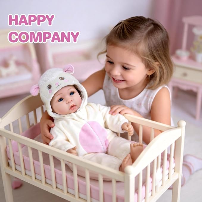 Aori Baby Doll Realistic, 17-inch Lifelike Baby Dolls Set with Feeding Kit Included, Real Life Newborn Baby Doll for Kids 3+, Parents, Elderly and Collectors