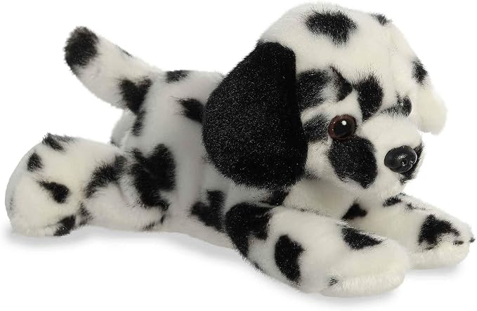 Aurora® Adorable Mini Flopsie™ Dipper Dalmatian™ Stuffed Animal - Mini Companions Ready for Playful Adventures - for Kids All Ages, Toddlers, Adults, and Families - White 8 Inches