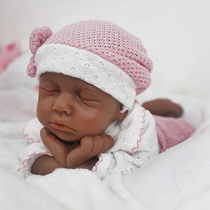Girl 12 Inch, Silicone Reborn Baby Dolls, Realistic Baby Doll, Not Vinyl, Posable Newborn, Reborn Baby Dolls Silicone Full Body