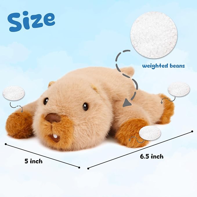 Adorable Beaver Stuffed Animal Soft Beaver Plush Toy Cute Birthday Gifts for Boys Girls Kids Toddlers
