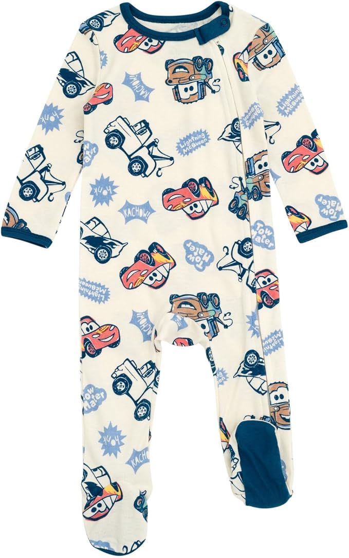 Disney Baby Boys' 2-Pack Footed One-Piece Sleep N' Play Newborn to Infant