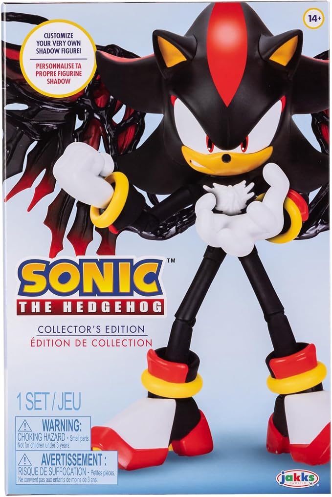 Sonic The Hedgehog Shadow Action Figure Six-Inch Scale Customizable Collector Edition Figure