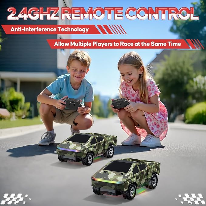 Remote Control Car Truck 1:24, 2.4GHz All Terrain High Speed RC Truck with Loadspace, RC Car Toys for Boys Girls Age 3 4 5 6 7 8+, Birthday