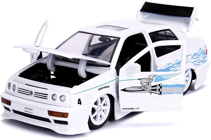Jada Toys Fast & Furious 1:24 Jesse's Volkswagen Jetta Die-cast Car, Toys for Kids and Adults, White (99591W)