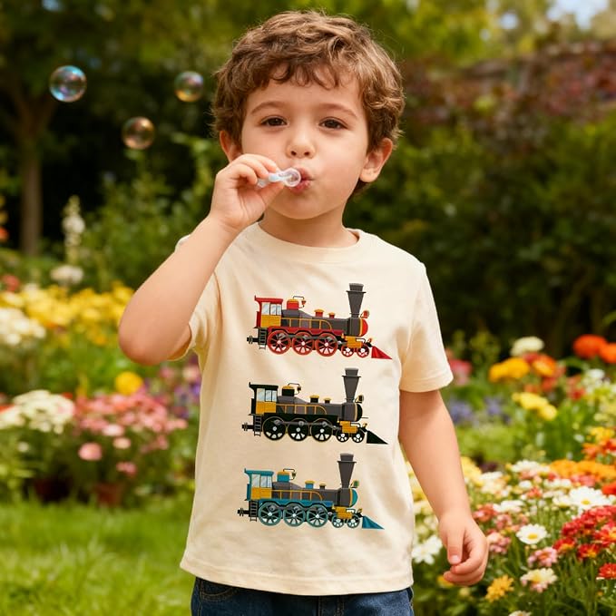 Todder Boys Shirt Kids Trains Bug Retro Nature Cool Tees Tops 2-7 Years