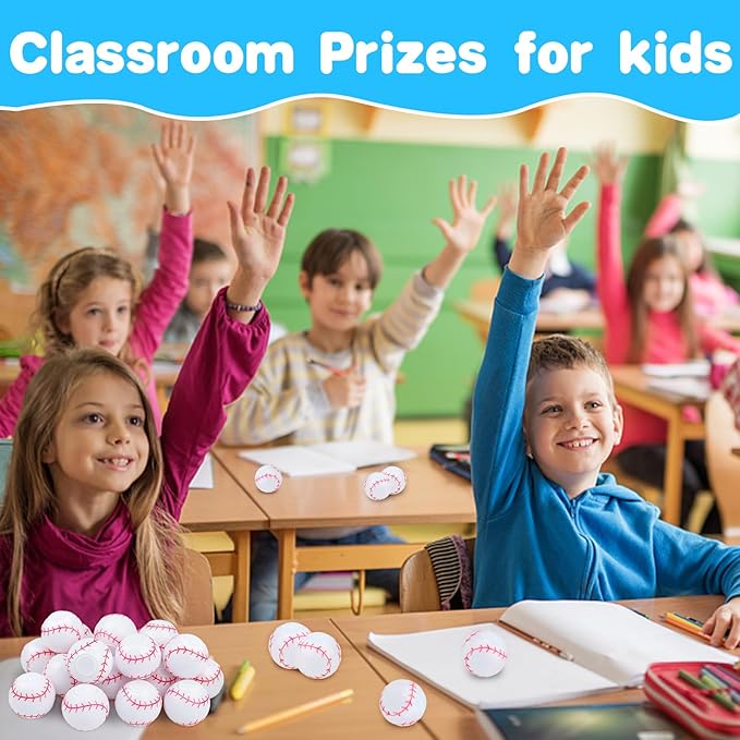 32PCS Spinning Baseball Sports Fidget Toys Party Favors Bulk for Kids 4-8 8-12 Birthday Goodie Treat Bag Stuffers Classroom Treasure Box Toys Carnival Prizes Pinata Fillers Small Mini Return Gift