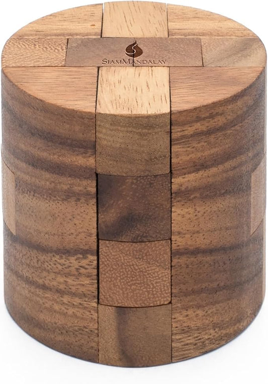 Powder Keg: 3D Wooden Puzzles Brain Teasers for Adults Interlocking Mechanical Handheld Mind Logic Puzzles Unique Gift for Christmas and Birthdays Office Desk Decor