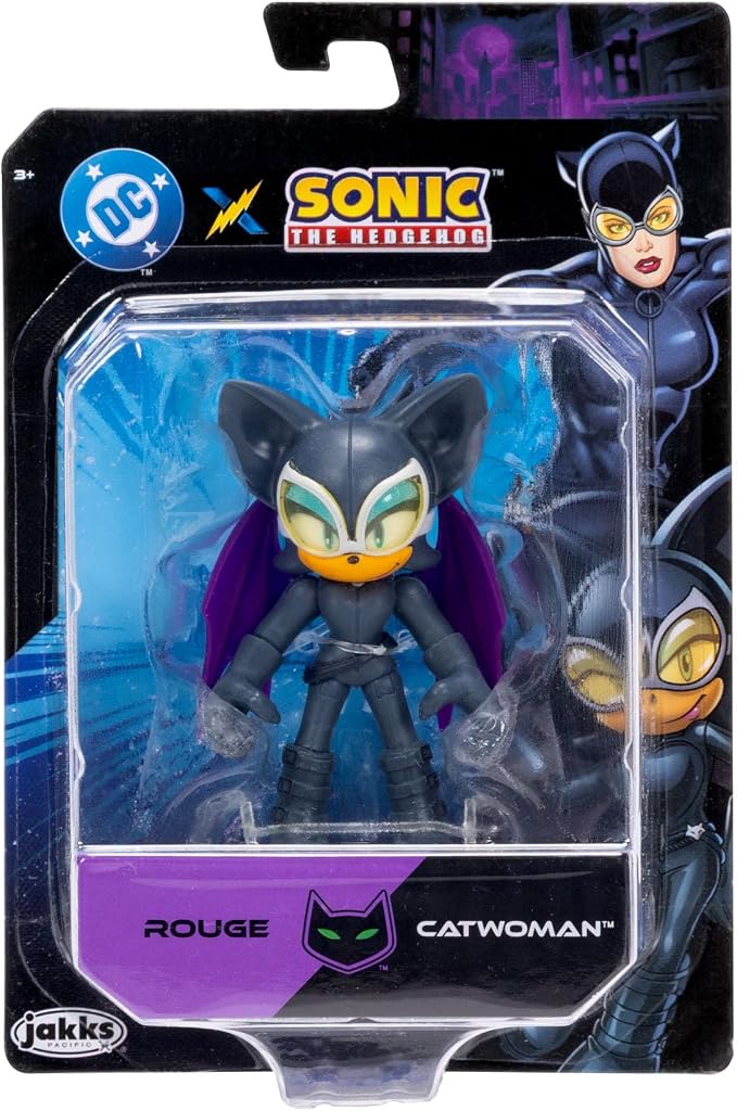 DC X Sonic Collectable 2.5 Inch Scale Action Figures Knuckles Silver Rouge Dr. Eggman Featuring Multiple Points of Articulation for Action-Packed Posing