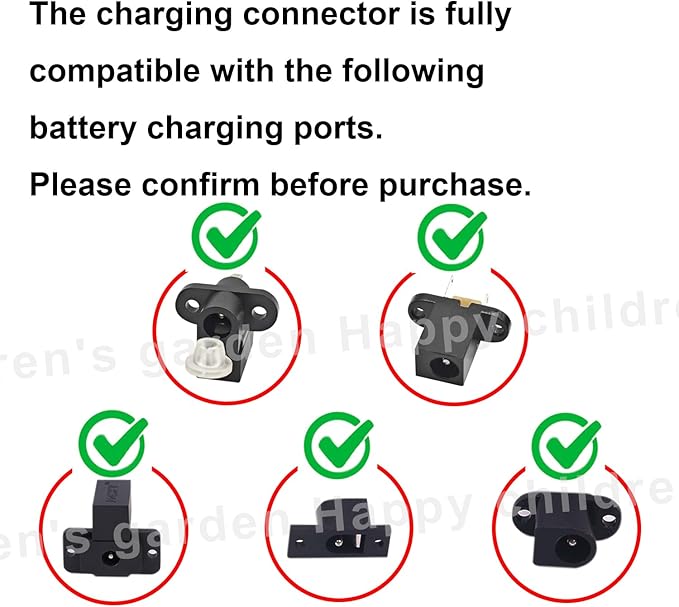 FLHFULIHUA 12 Volt Battery Charger for Kids Ride on Toys - Universal Charger for Best Choice Products Wrangler SUV，Kid Trax Dynacraft ，Kidzone Bumper, ETL Listed