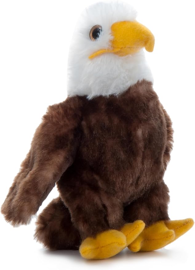 The Petting Zoo Bald Eagle Stuffed Animal Plushie, Gifts for Kids, Wild Onez Babiez Zoo Animals, Eagle Plush Toy 6 inches