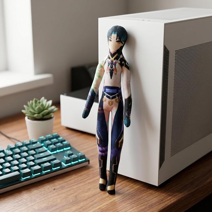 Xiao Anime Figure Keychain for Adult Fans, Genshin Impact Collectible Bag Hanging Keyring