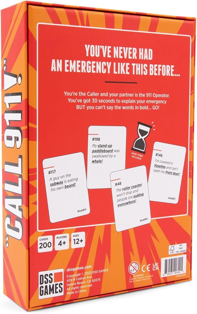 Call 911! [A Family Game of Unexpected Emergencies | Card Games for Adults & Teens, 200 Emergency Prompts | Fun Card Games for Family Game Nights & Parties | Ages 12 Up]