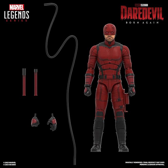 Marvel Legends Born Again Daredevil & Punisher Action Figure Bundle, 6-Inch Fully Articulated Collectible Figures