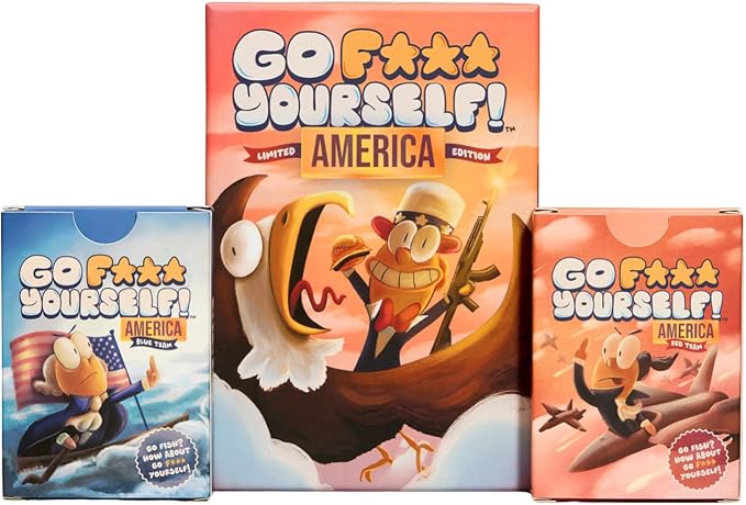 Go F Yourself America Red & Blue! – The Grown Up Go Fish Card Game You've Always Wanted | Hilarious Party Game for Grown Ups, 2+ Players | 104 Cards, 26 Unique Pairs Edition
