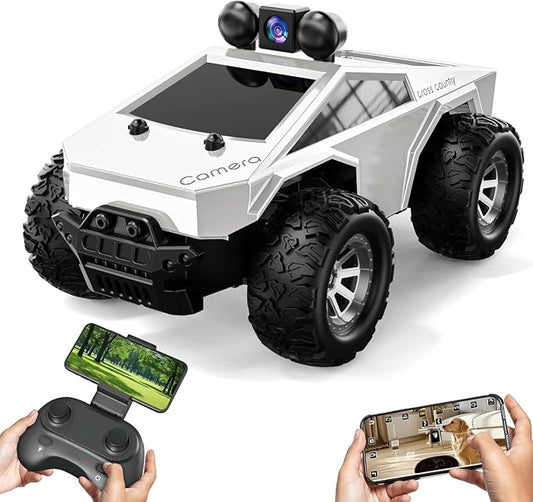 1:28 RC Cars Remote Control Car with 720P HD FPV Camera, All-Terrain RC Truck with Body Light Rechargeable Battery, Vehicle Toy Gifts for Adults Kids Boys and Girls