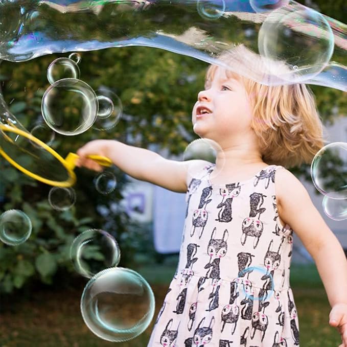 B bangcool Big Bubble Wands Set: Large Bubble Maker, Giant Bubble Wand Bubbles Maker with Tray Bubble Sticks for Kids
