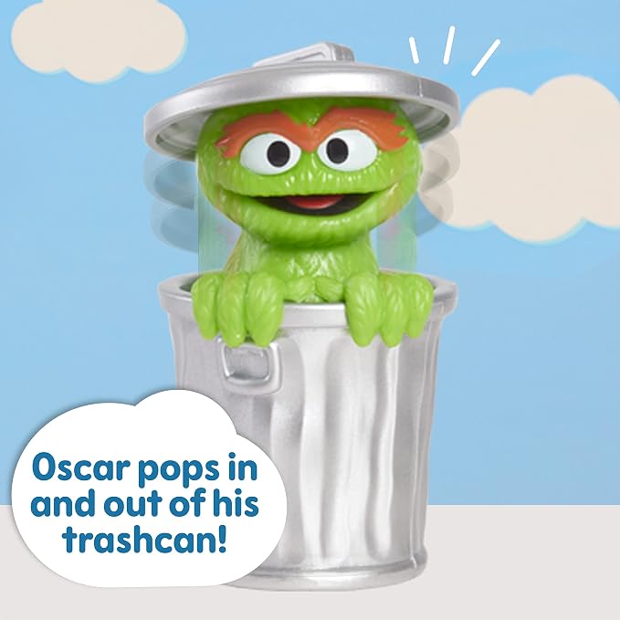 Sesame Street Neighborhood Friends, 7-piece Poseable Figurines, Kids Toys for Ages 2 Up by Just Play