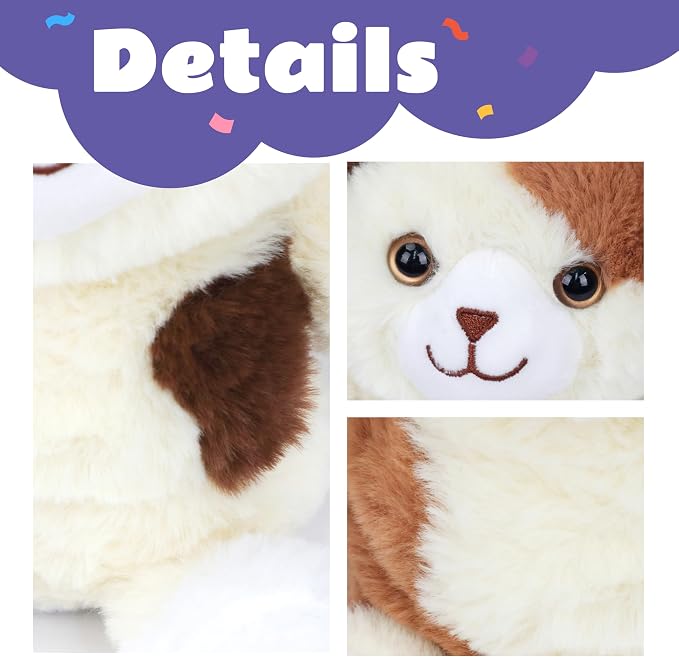 Talking Cat Repeat What You Say Musical Stuffed Animal Shaking Singing Plush Toy Electric Interactive Animated Kitten Plushies Gifts for Kids Girls Boys