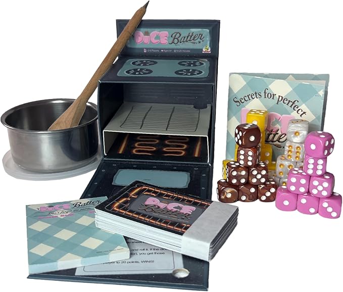 Lethal Chicken Games Dice Batter – Fun Dice Game for Kids and Families | Fast-Paced for 2-4 Players | Party Classroom or Travel Game for Ages 8-12 & Parents| Food-Themed Board Game