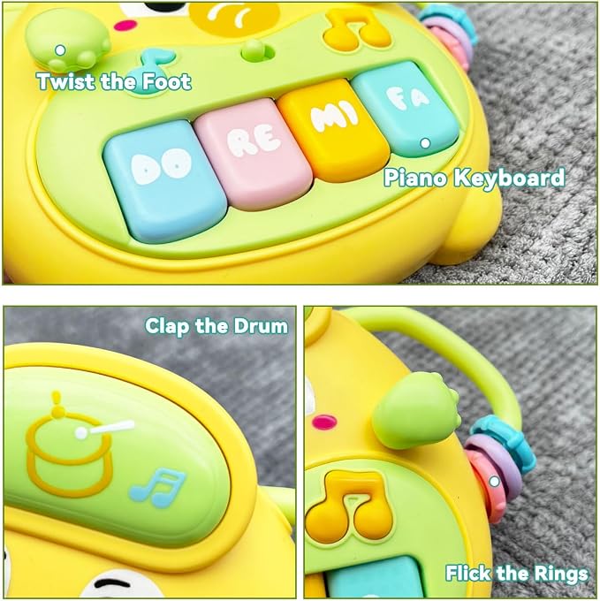 Cute Elephant Piano for Baby Musical Toys 18M+, Early Learning Light up Music Keyboard Infant Toy Perfect Christmas Birthday Gifts for Boy & Girl Age 2 3 Years Old (Cute Elephant)