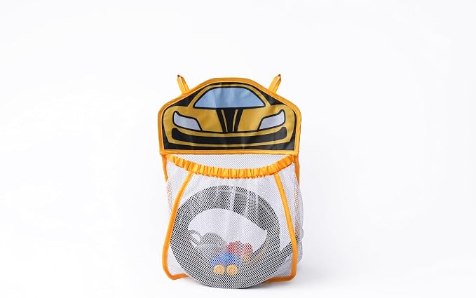 Race Car Bath Toy Set for Toddlers, Suction Cup Bath Track, 8 Piece Set with Mesh Storage Bag, Ages 3+ Montessori Play
