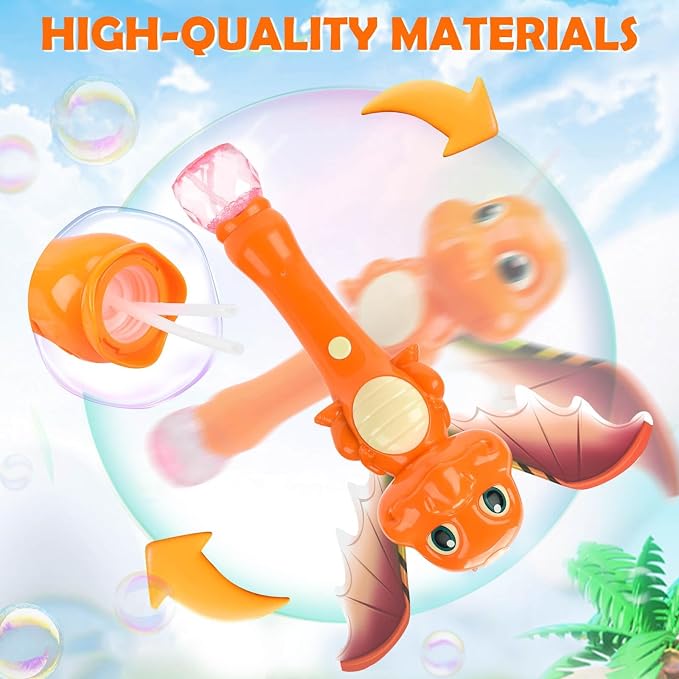 Chridark Dinosaur Bubble Wand Toys for Kids Age 3 4 5 6 7 8 Years Old: Bubbles Machine for Kids, Toddler Outdoor Toys, Gifts Birthday Presents for 3 4 5 6 Year Old Boys Girls