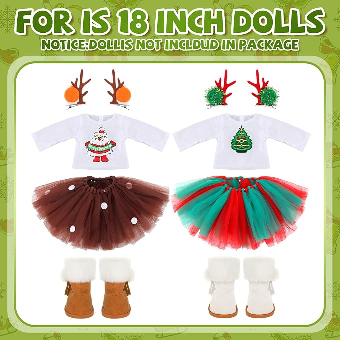 Kajaia 8 Pcs Doll Clothes 18 Inch Doll Clothes and Accessories Dress Flip Flops Hat Outfit Swimsuit Accessories for 18 Inch(Stylish)