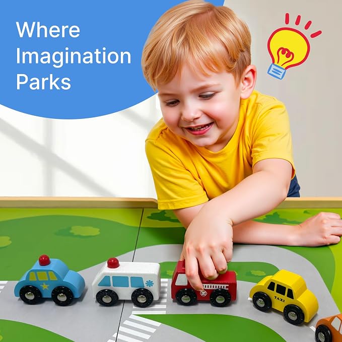 Wooden Train Set & Table for Toddlers, Reversible Activity Table with Storage Drawer, Compatible with Thomas, Birthday Gift for Kids Ages 3-7