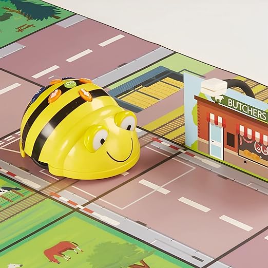 Basic Programming: See & Say Bee-Bot Floor Robotics - Coding & Directional Control for Beginner Learners (1-PCS)