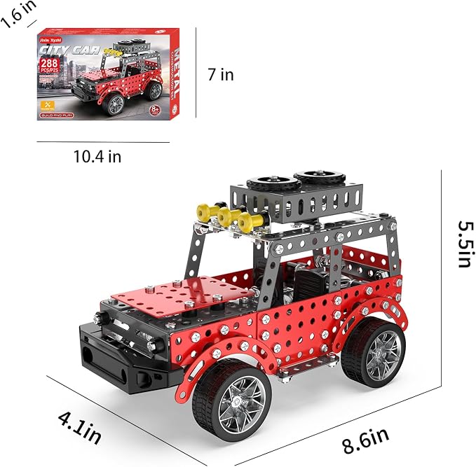 Jixin Xyzhi 3D Metal Model Kit Off-Road Car Building Set for Kids & Adults Ages 8+ – STEM Engineering DIY Assembly Toy with Tools for Family Fun & Gift Giving (Big Off-Road car)