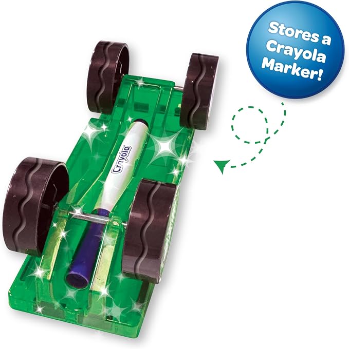 Crayola PIP-Mobiles Rolling Chassis Accessory for Magnetic Building Tiles – Add Wheels to Crayola PIP-Tile Sets – STEM Learning Toy for Kids Ages 3+ – Creative, Educational Toy - 2-Pack (Glitter)