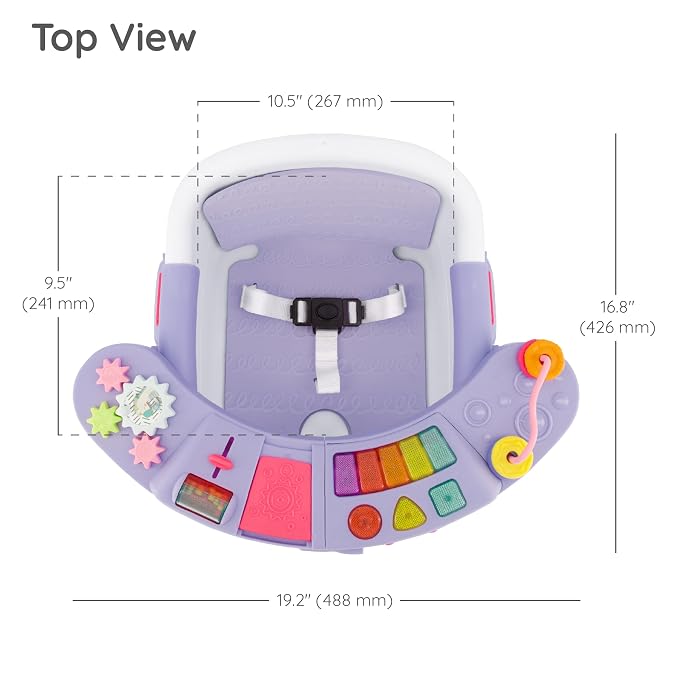 Infantino Music & Lights 3-in-1 Discovery Seat & Booster, Interactive Toddler Seat for Dining Table or Kitchen Chair, Baby Activity Center & Snack Tray, 20 Sounds & Songs, Lightweight Baby Essentials