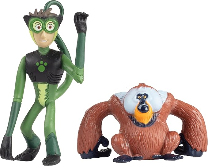 Wild Kratts Climbers Action Figure Collectible Figures & Discs (8pc) Includes 4 Creature Power Discs +4 Animals- Officially Licensed Toys for Children-Gift for Kids Boy Girl