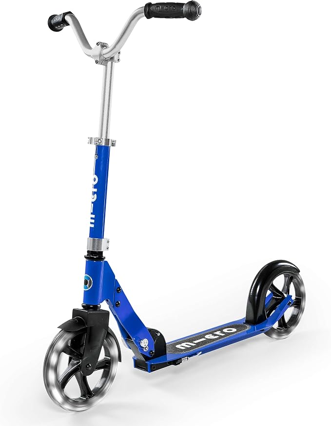 Micro Kickboard | Cruiser LED Kids Scooter for Ages 6–12 | 2 Wheel | Foldable with Kickstand | Adjustable Handlebar | Motion-Activated PU LED Wheels | Swiss Design