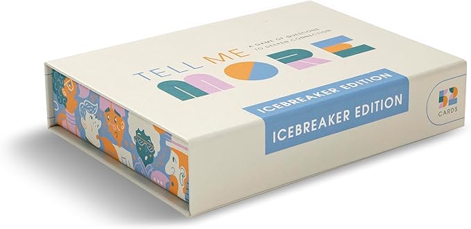 Compendium Tell Me More: Icebreaker Edition – A Conversation-Starter Game of 52 Questions to Deepen Connections