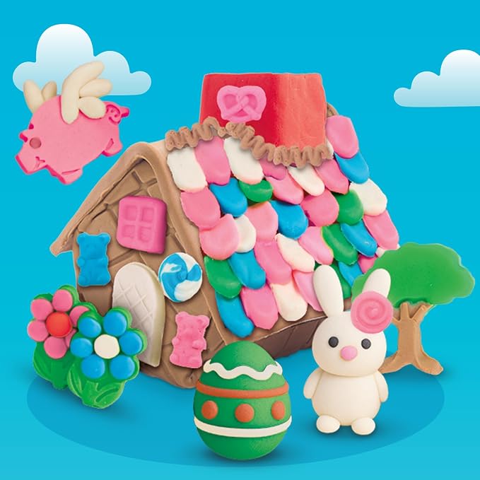 Play-Doh Builder Mini Gingerbread House, Arts & Crafts Toy Building Kit, Multi-Season Set with 8 Play-Doh Cans for Kids Ages 5+ (Amazon Exclusive)