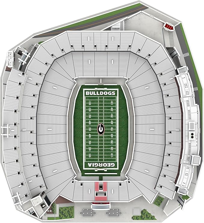 Pro Lion 3D Jigsaw Puzzle of Sanford Stadium Construction Building Kits - 93 Pieces | Georgia Bulldogs Football League Gifts for Boys, Adults, Men & Kids Aged 7+ | Puzzles Games Kit for Creative Fans